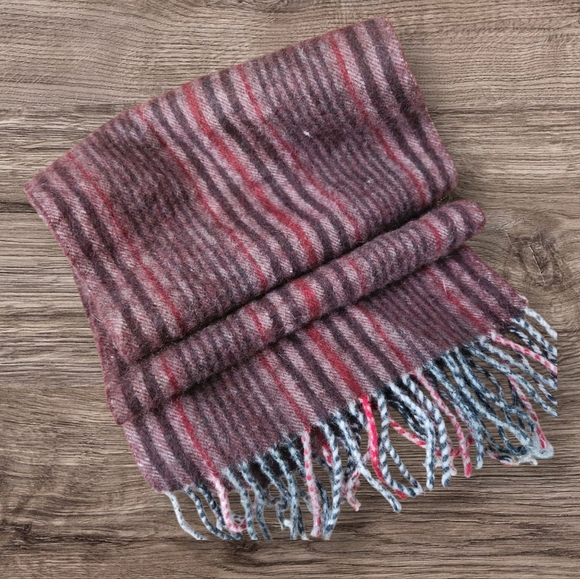 Hogarth Lambswool Scarf - Made in Scotland, Beautiful Stripe, Scottish Wool - Picture 1 of 6